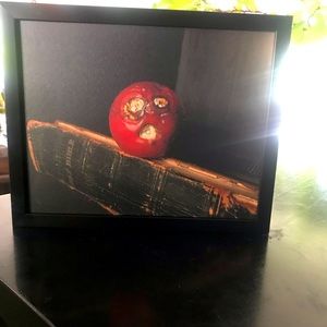 Framed Photograph titled: Zombie Tomato, by artist- guillermo diaz. Signed!